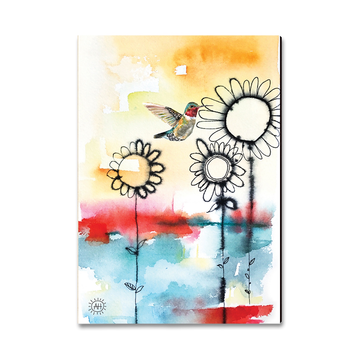 Magnet: Classic Edge - Henning's Fuzzy Flowers & Bird