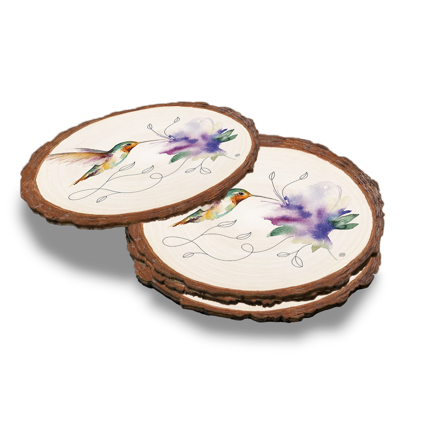 Henning's Jewel & Purple Flower - Live Edge