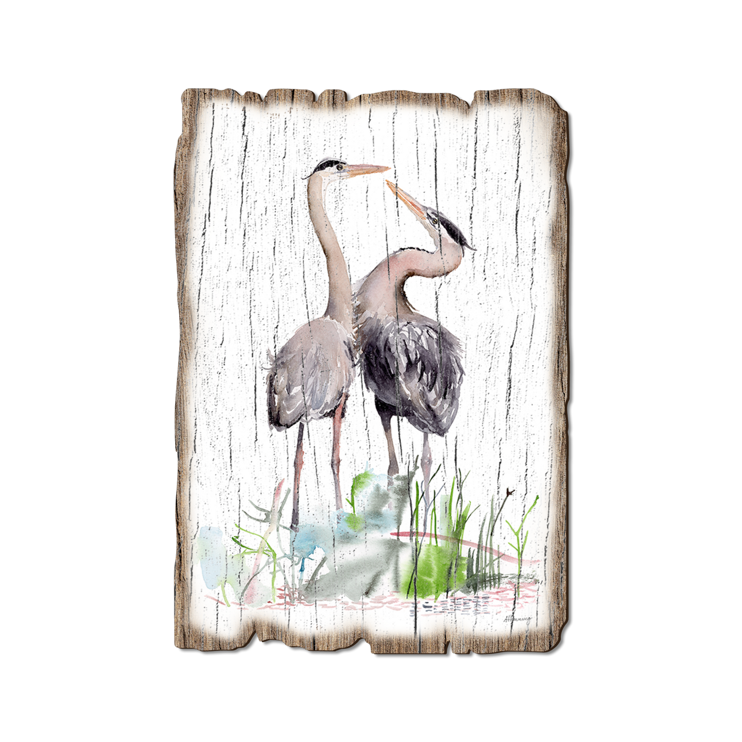 Greeting Card: Weathered Edge - Henning's Long Neck Love