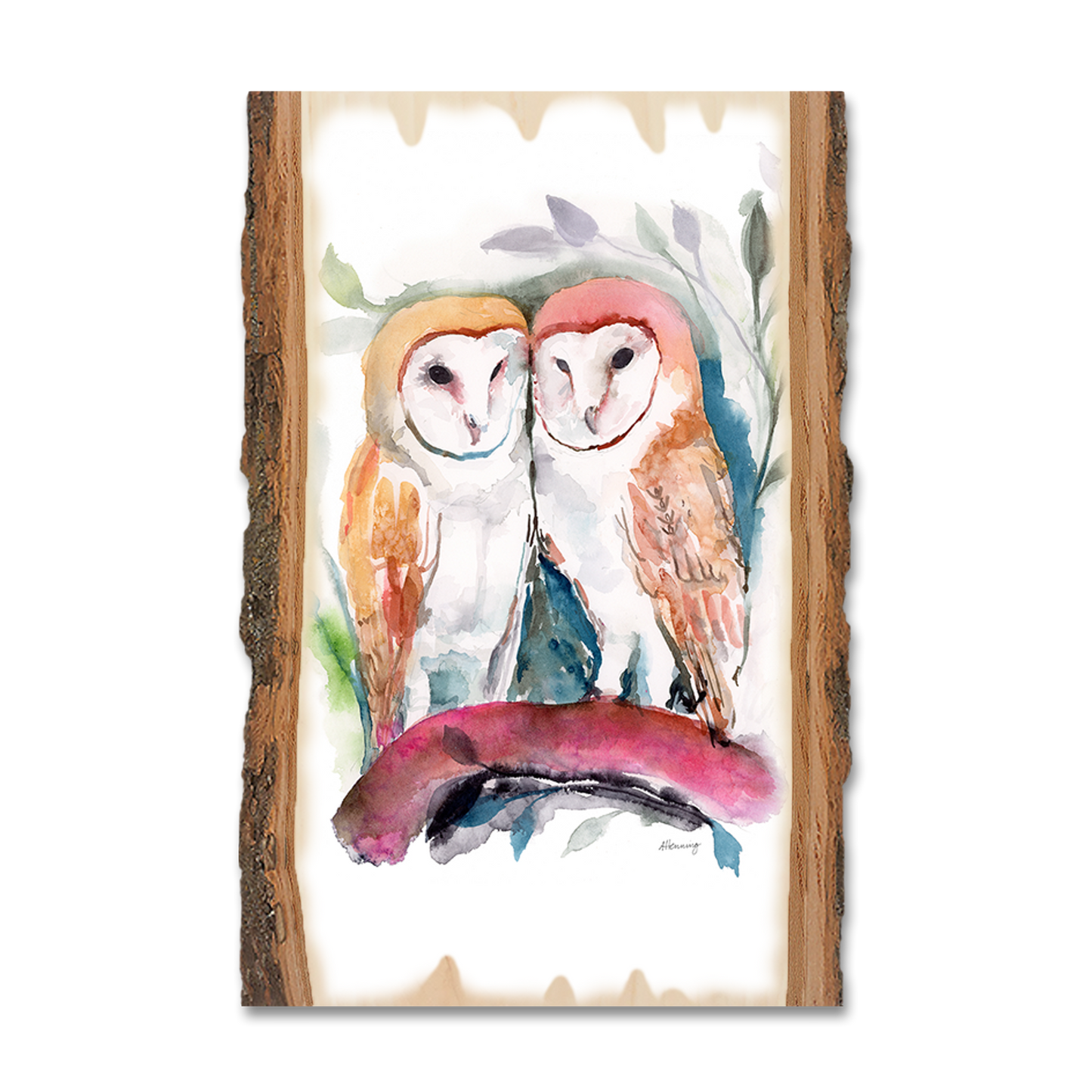 Greeting Card: Live Edge - Henning's Owl Love
