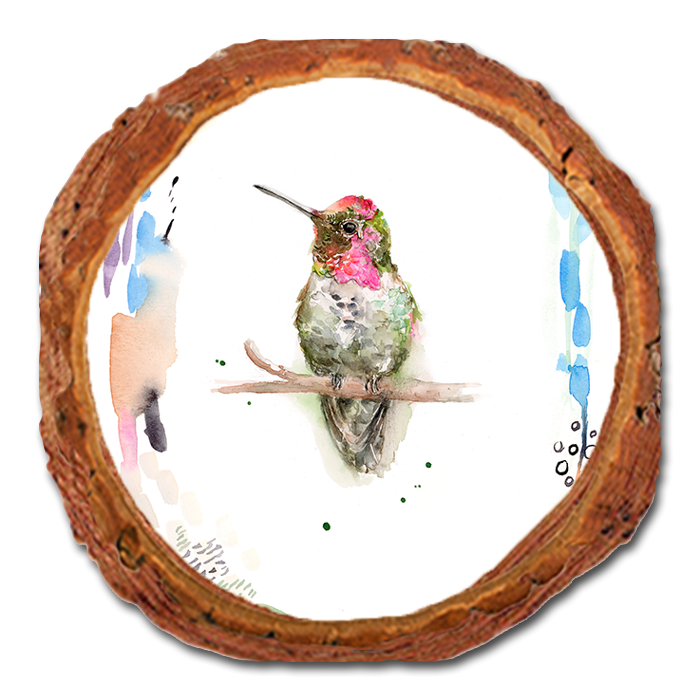 Coaster: Live Edge - Henning's Pink Head Round (Pack of 5)