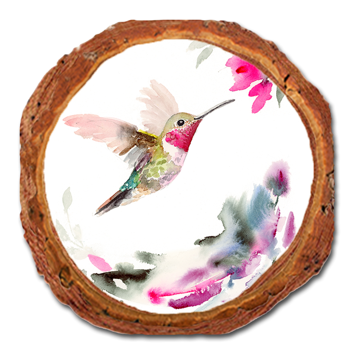 Coaster: Live Edge - Henning's Pink Pollinator (Pack of 5)