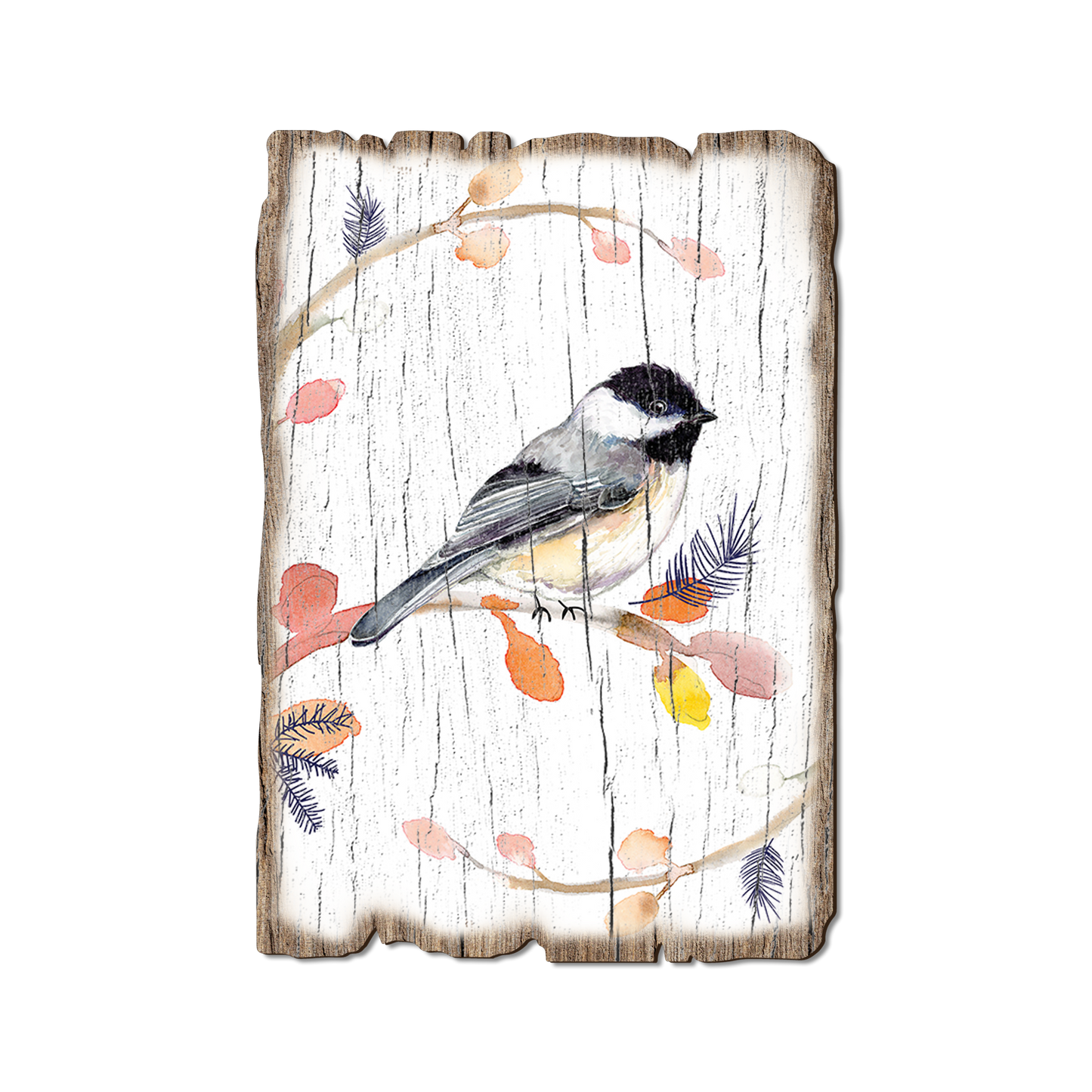 Ornament: Weathered Edge - Henning's Three Branch Chickadee