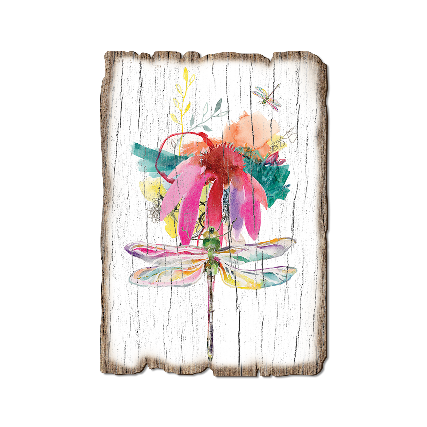 Greeting Card: Weathered Edge - Henning's Two Pink Dragonflies (Pack of 5)
