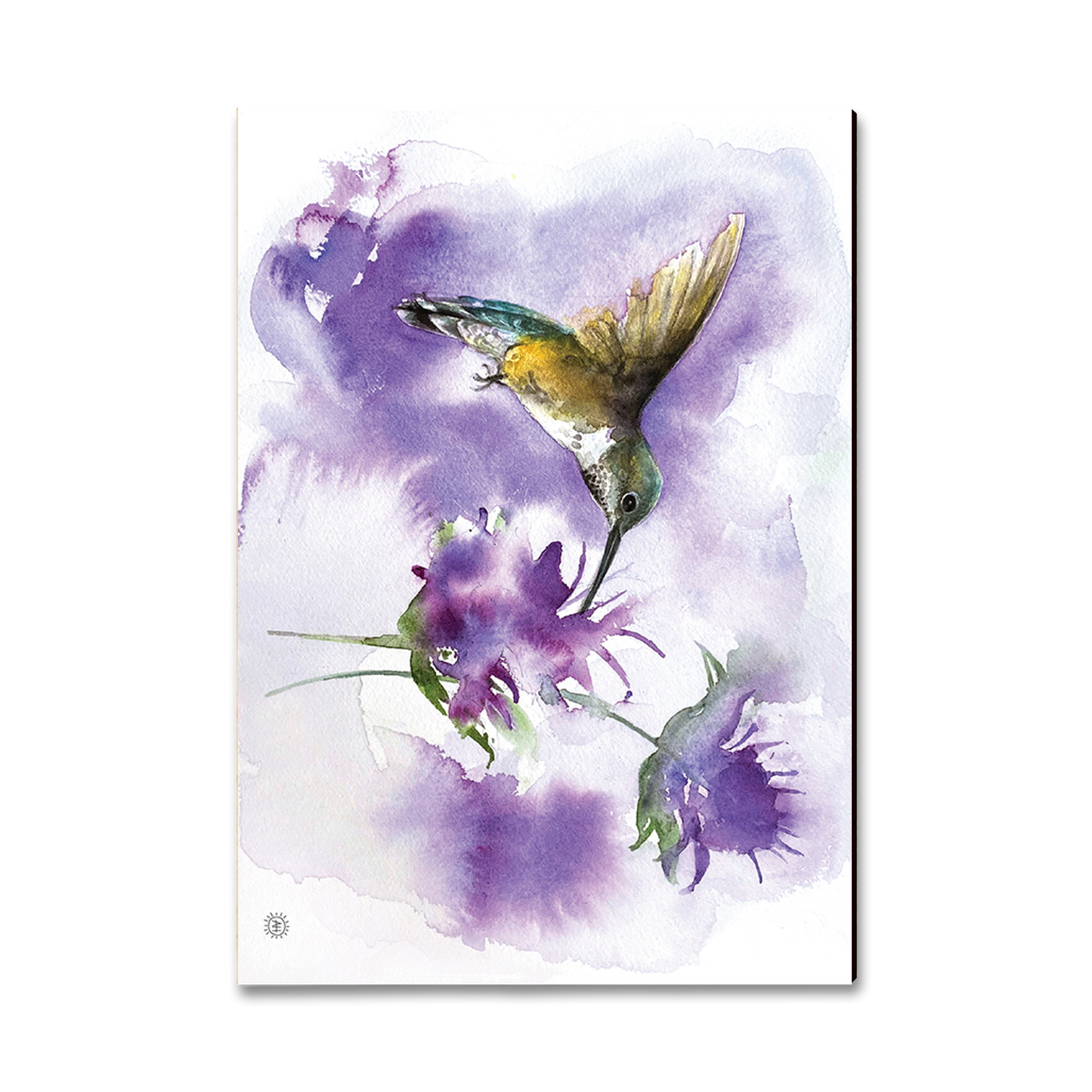 Magnet: Classic Edge - Henning's Two Purple Flowers