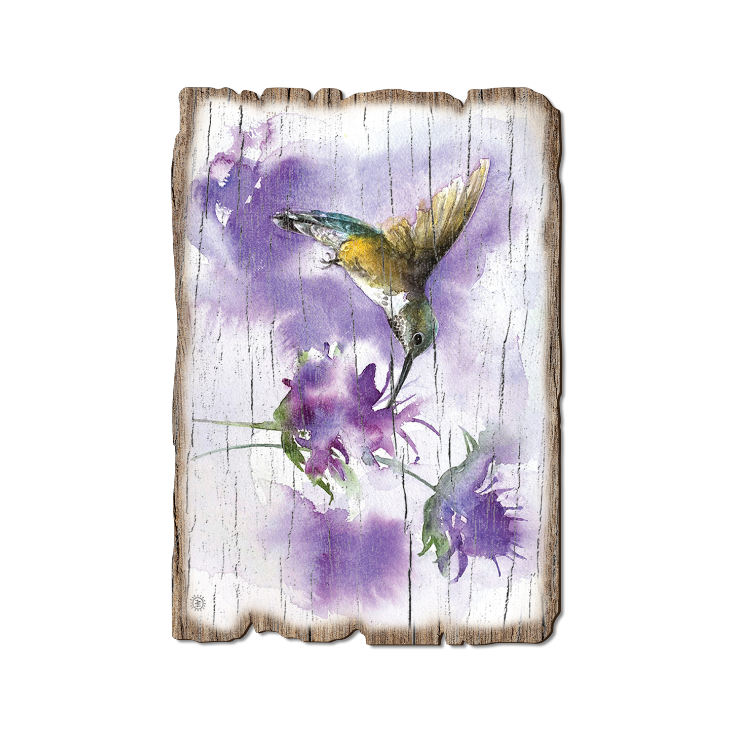 Greeting Card: Weathered Edge - Henning's Two Purple Flowers (Pack of 5)