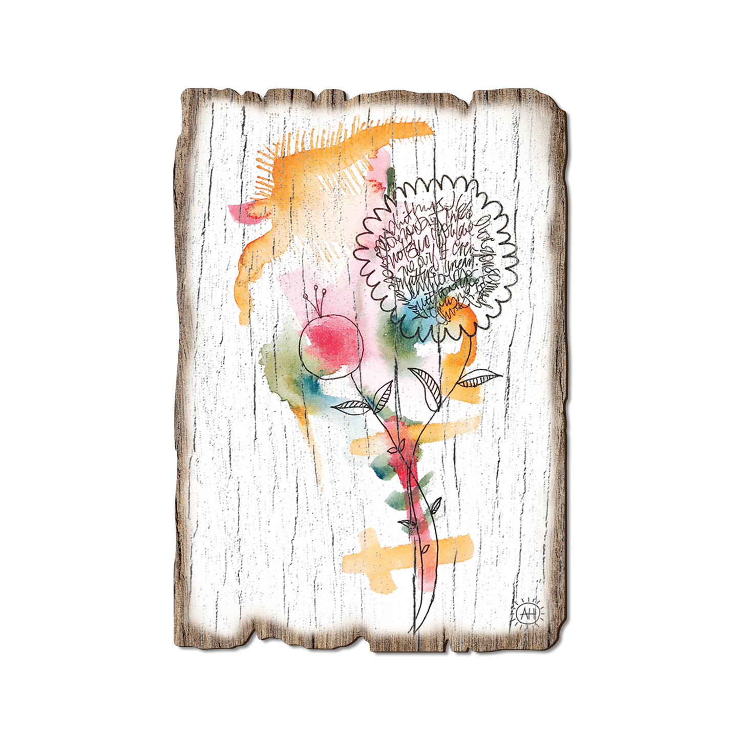 Postcard: Weathered Edge - Henning's Writing Flowers (Pack of 5)