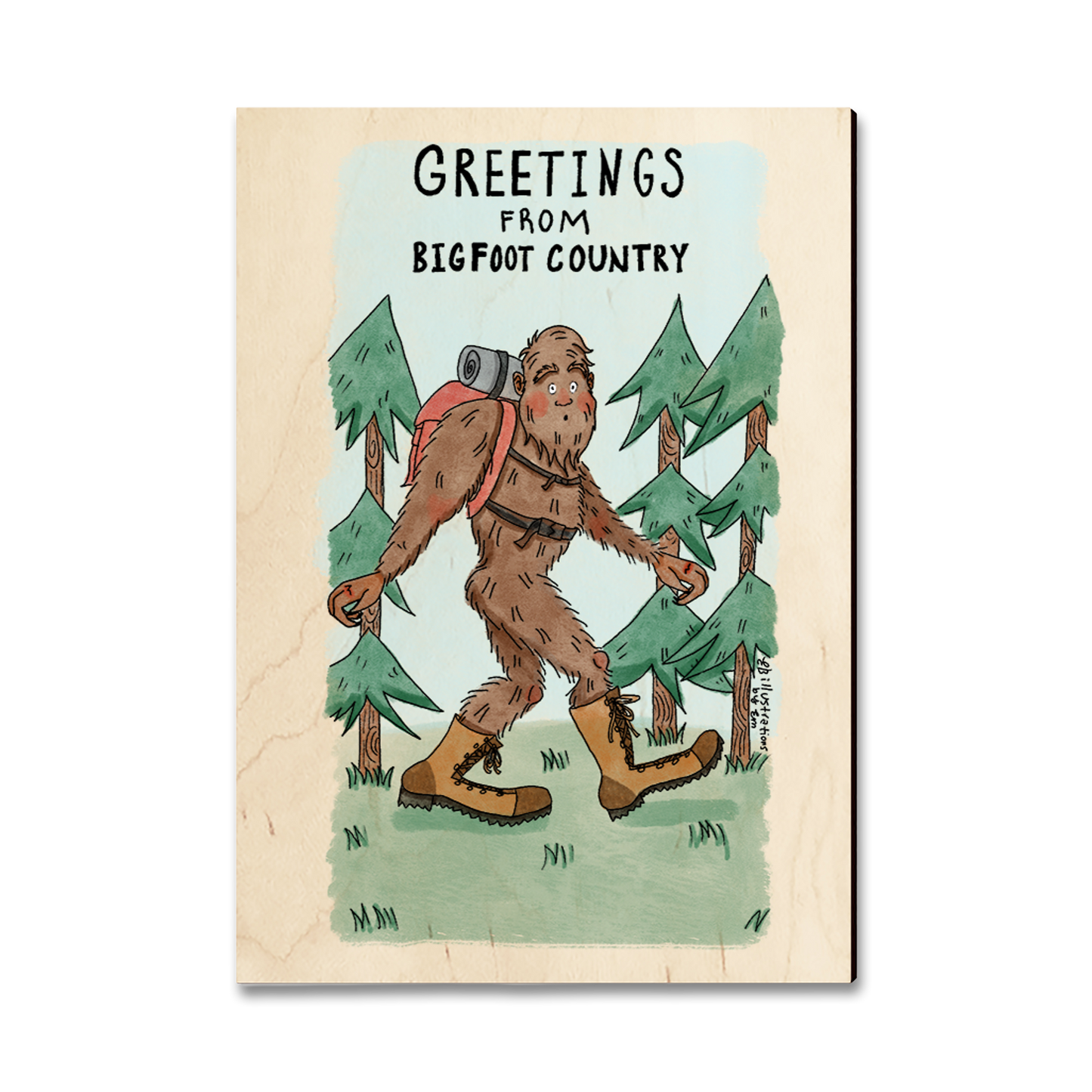 Postcard: Classic Edge - Bigfoot Hiker