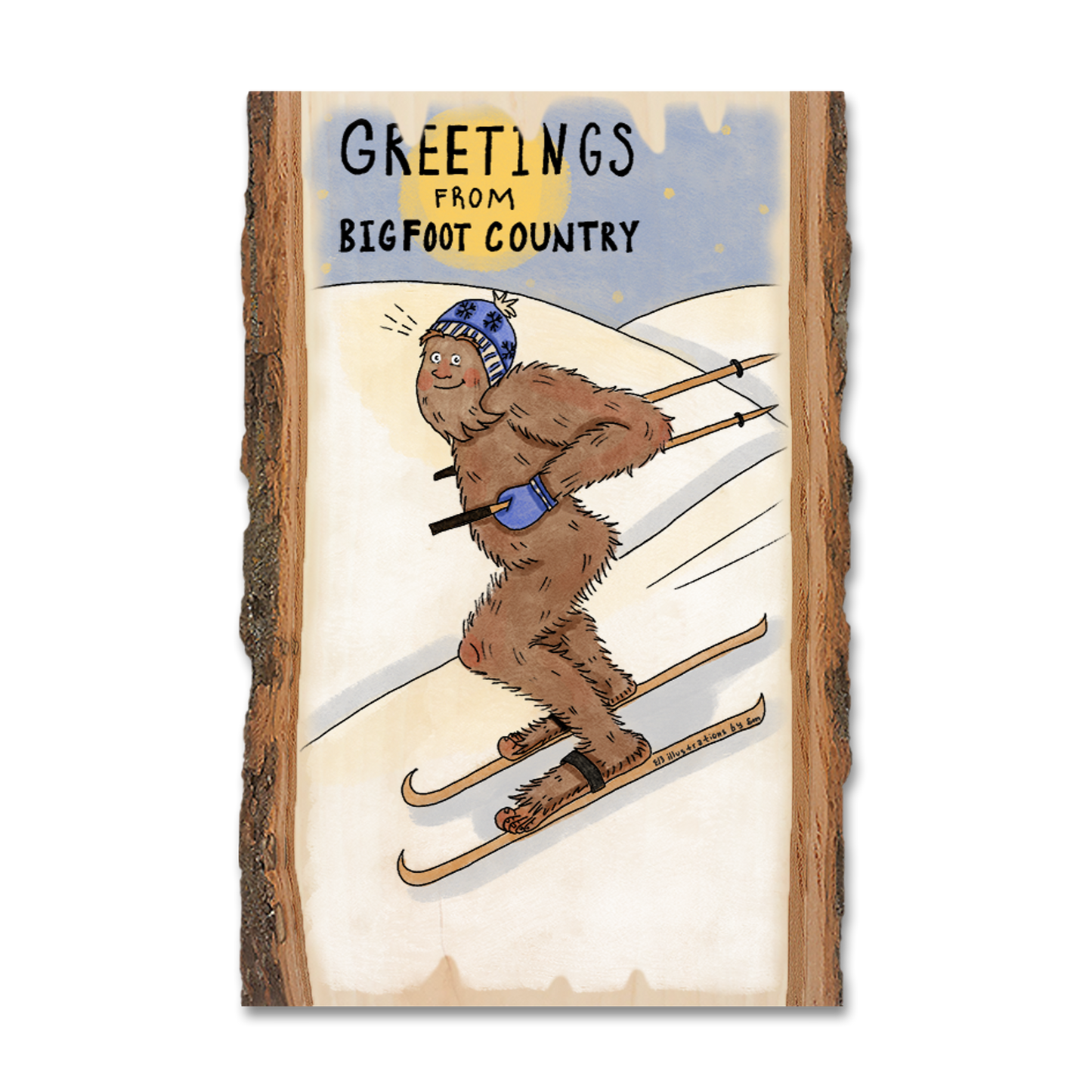 Postcard: Live Edge - Bigfoot Skier