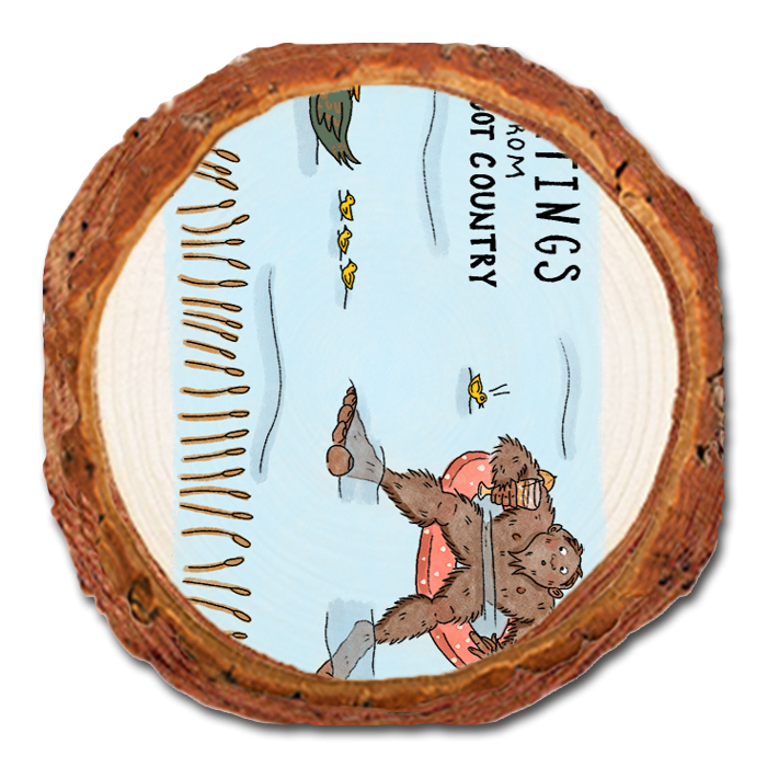 Coaster: Live Edge - Bigfoot Swimmer (Pack of 5)