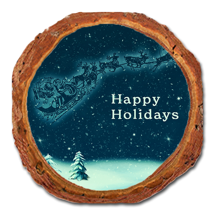 Coaster: Live Edge - Blue Santa Sleigh (Pack of 5)