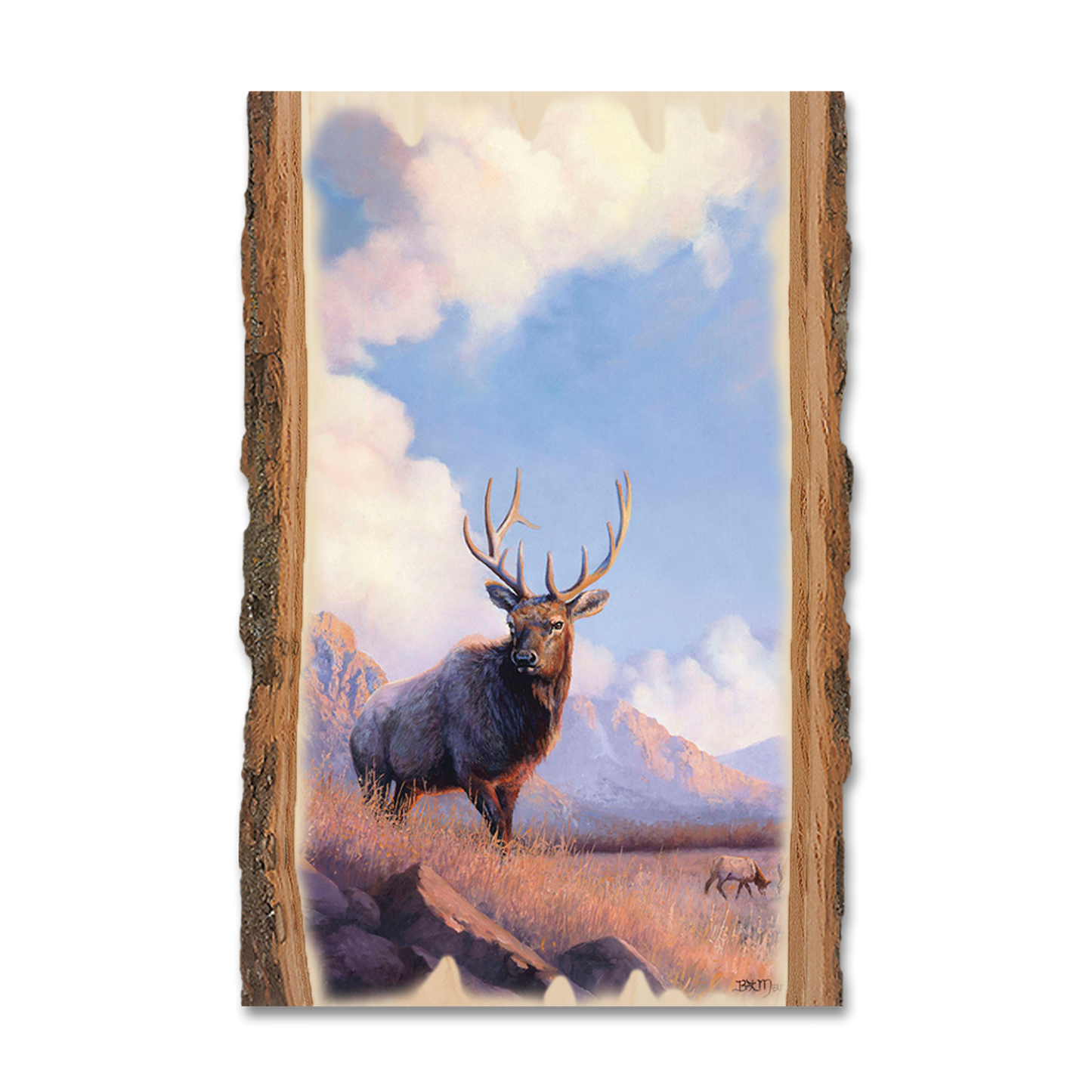 Ornament: Live Edge - Marris' Blue Sky Elk