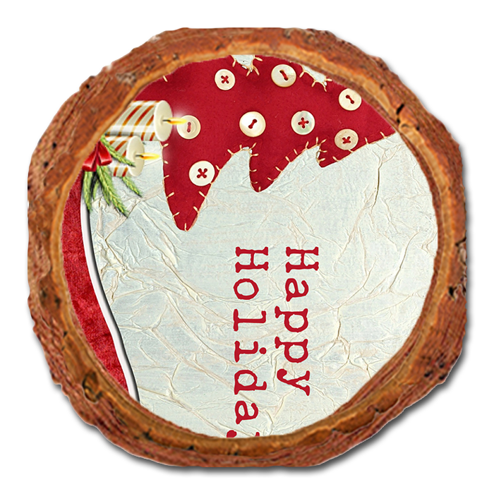 Coaster: Live Edge - Button Tree