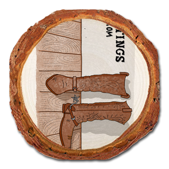 Coaster: Live Edge - Cowboy Boots (Pack of 5)