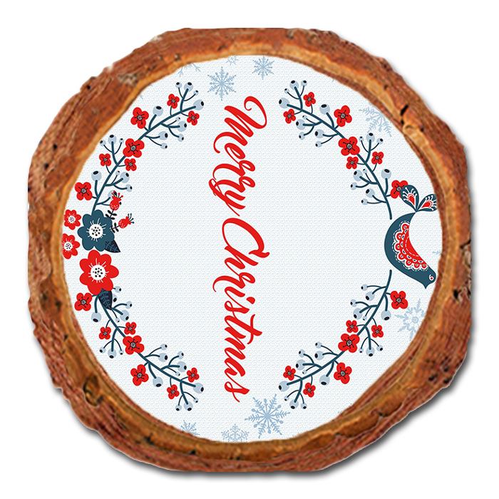 Coaster: Live Edge - Christmas Circle