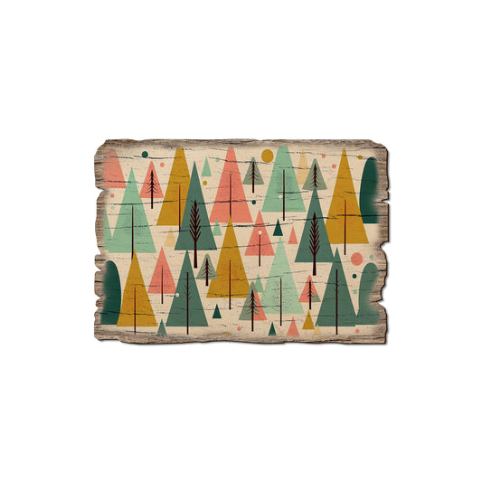 60S Christmas Forest - Rustic Edge Postcards & Magnets Rustic Edge Magnet (5pk // $2.80ea)