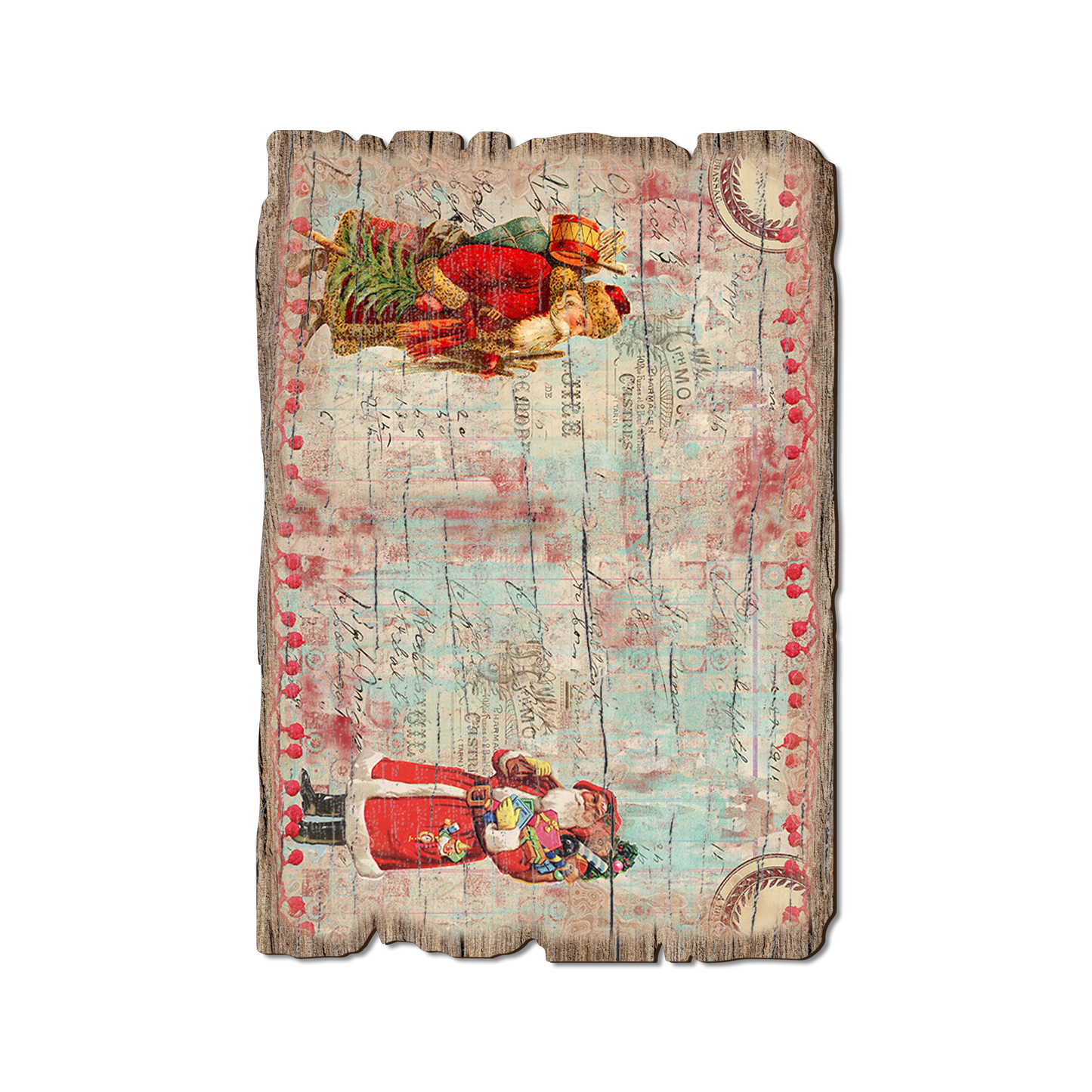 Postcard: Weathered Edge - Christmas Scrapbook