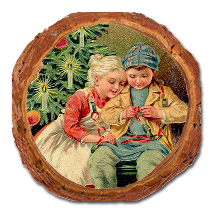 Coaster: Live Edge - Christmas Kids