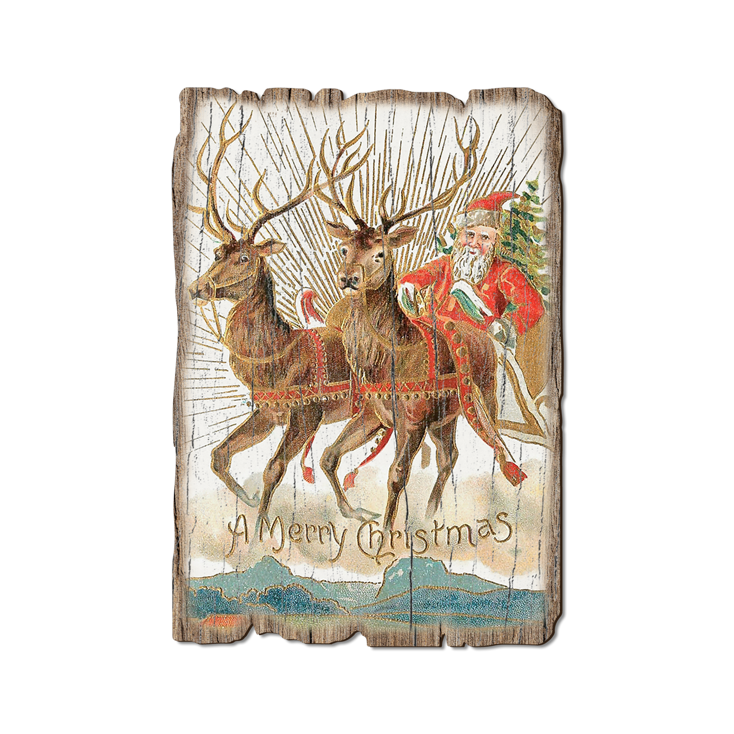 Greeting Card: Weathered Edge - Dancer & Prancer