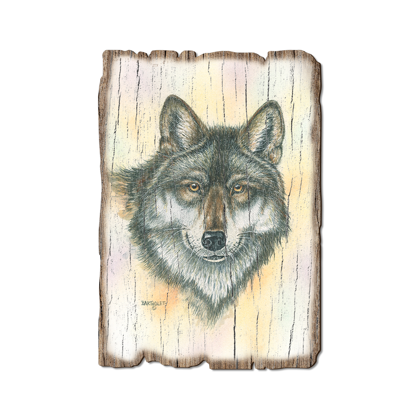 Greeting Card: Weathered Edge - Bartholet's Alpha Wolf
