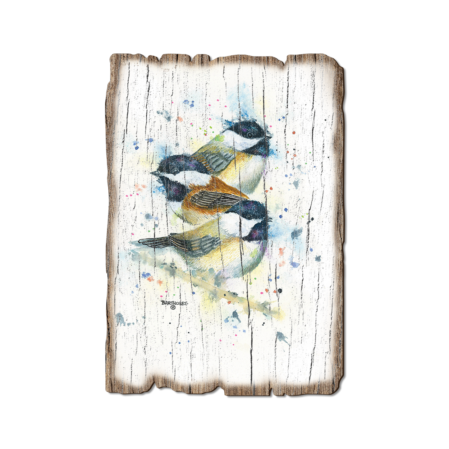 Greeting Card: Weathered Edge - Bartholet's Chickadee Trio (Pack of 5)