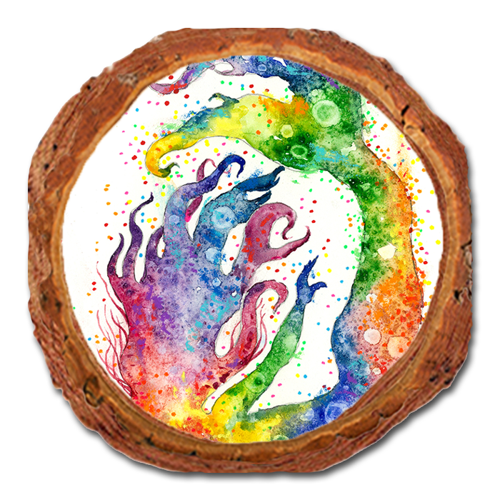 Coaster: Live Edge - Bartholet's Rainbow Mermaid