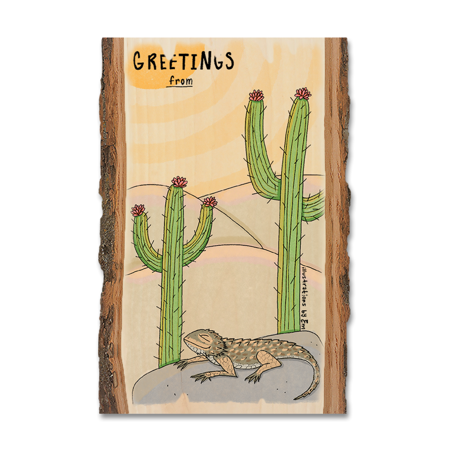 Postcard: Live Edge - Desert Cactus