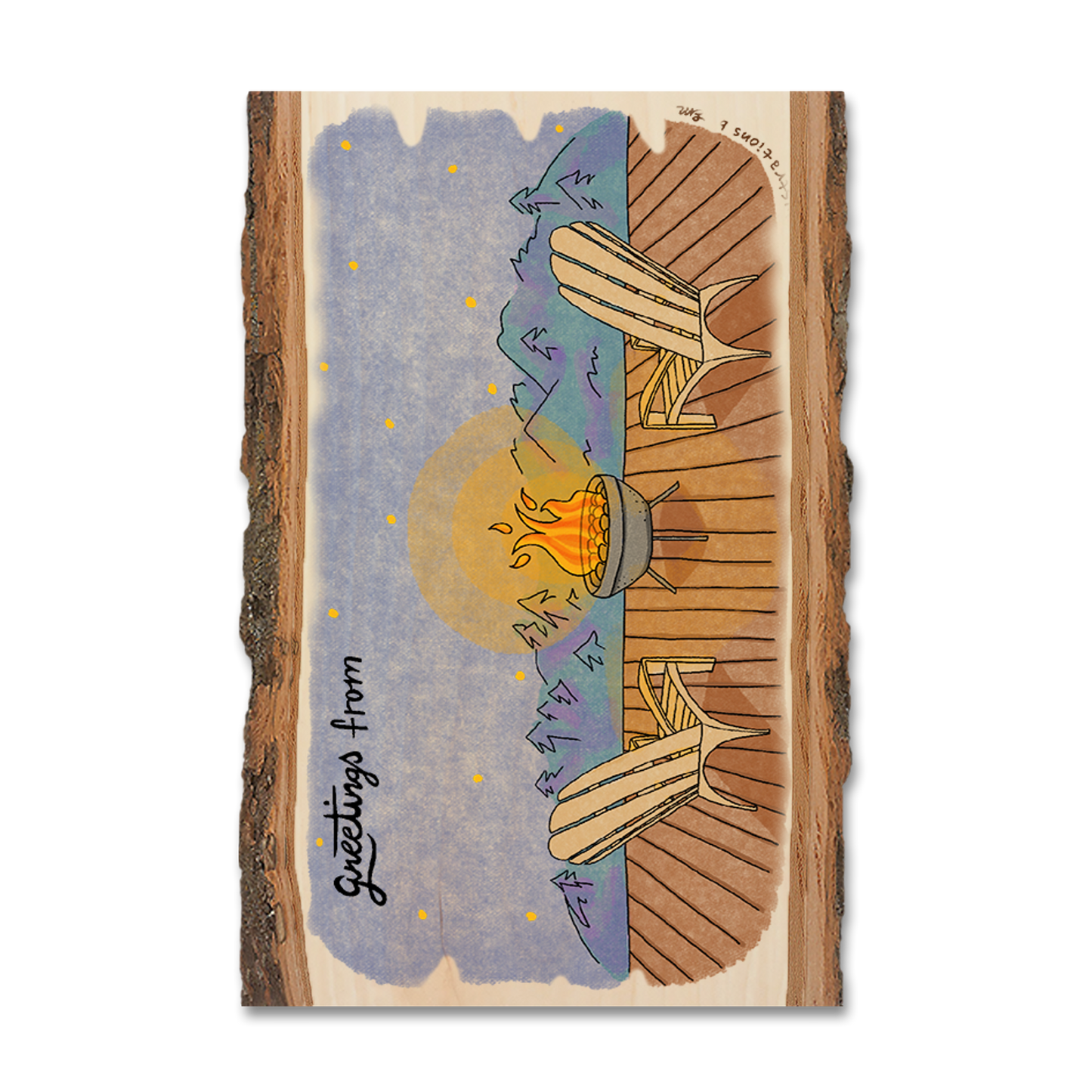 Magnet: Live Edge - Deck Chairs