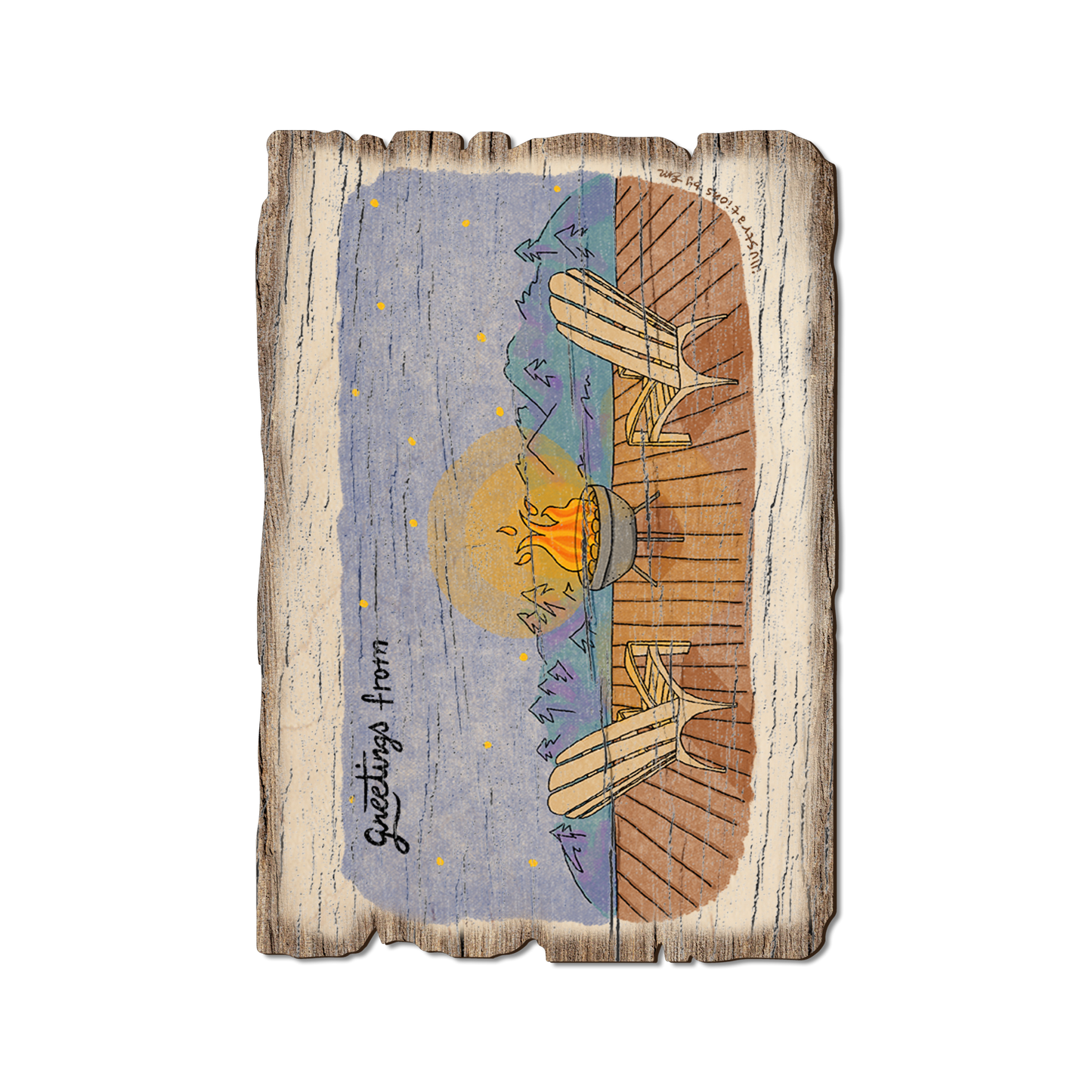 Postcard: Weathered Edge - Deck Chairs