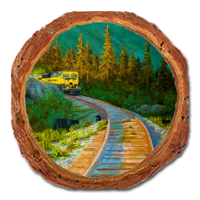 Coaster: Live Edge - Twitchell's Bear Tracks