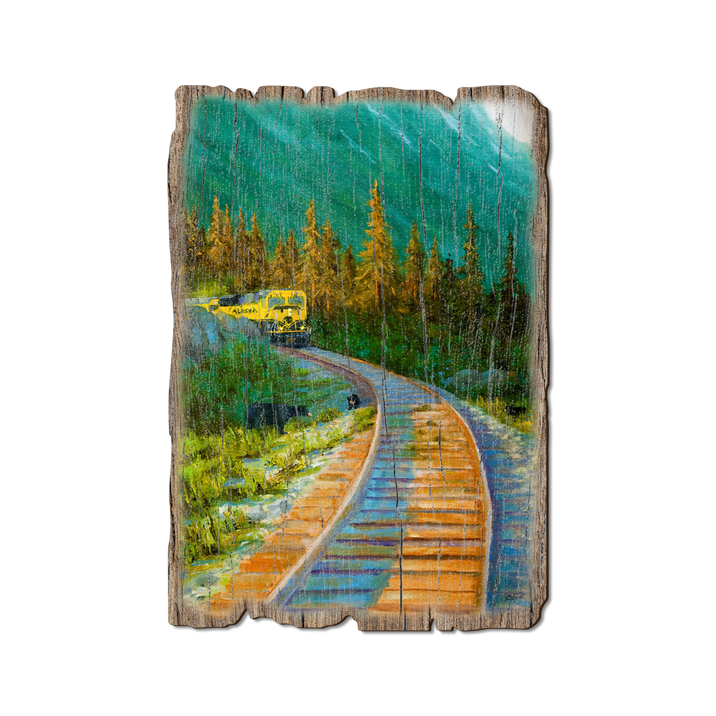 Postcard: Weathered Edge - Twitchell's Bear Tracks