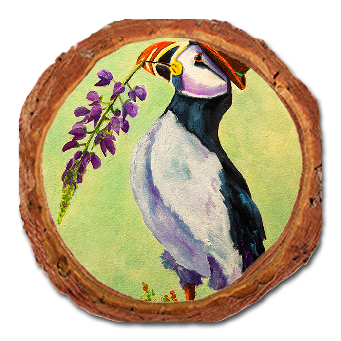 Coaster: Live Edge - Twitchell's Lupine Puffin