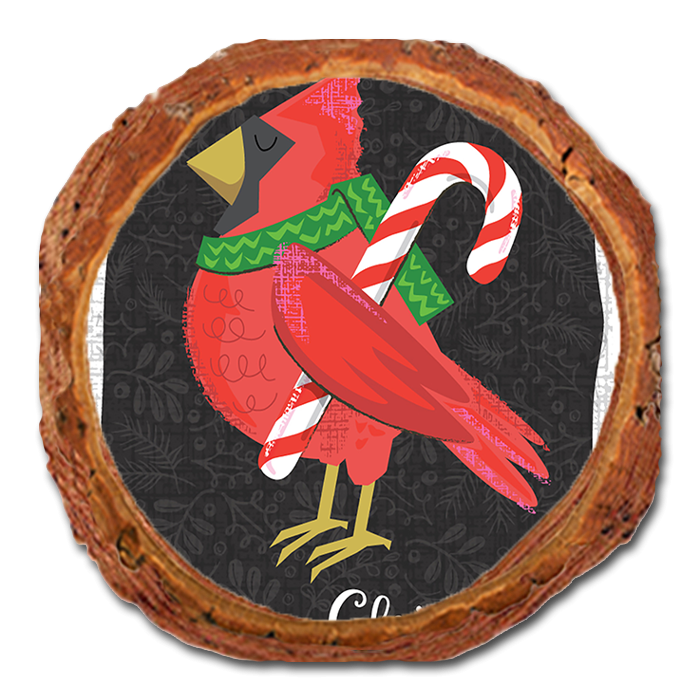 Coaster: Live Edge - Christmas Cardinal (Pack of 5)