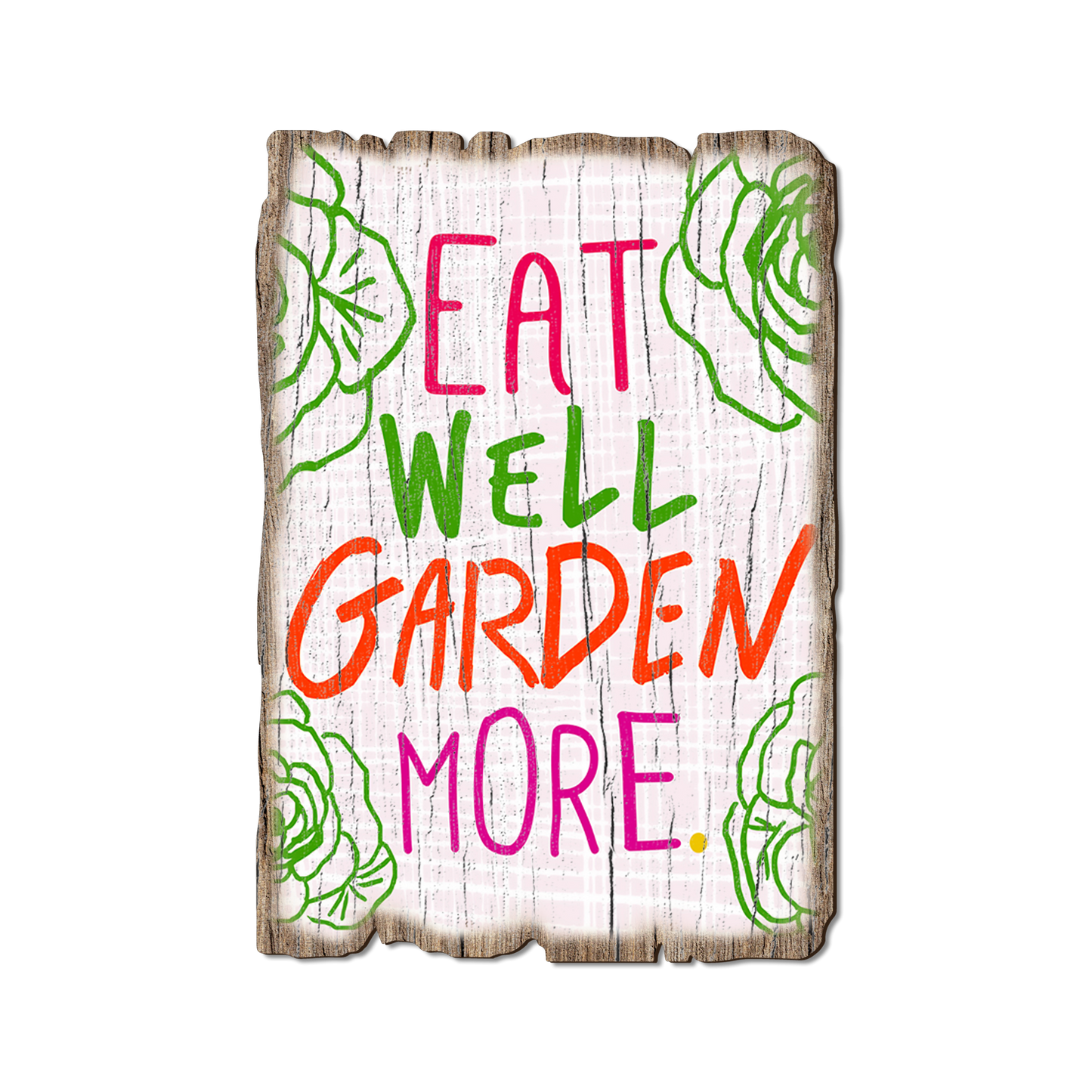 Ornament: Weathered Edge - Eat Well, Garden More (Pack of 5)