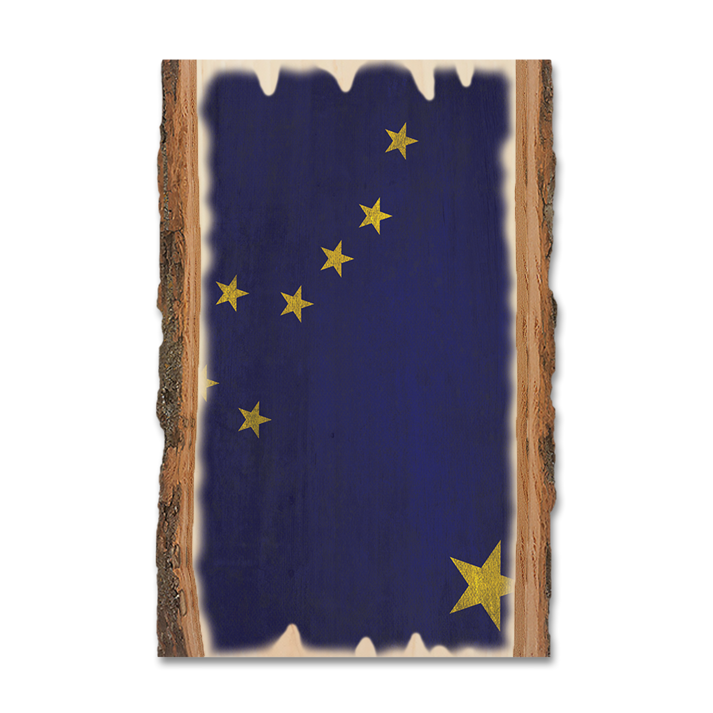 Greeting Card: Live Edge - Alaska State Flag