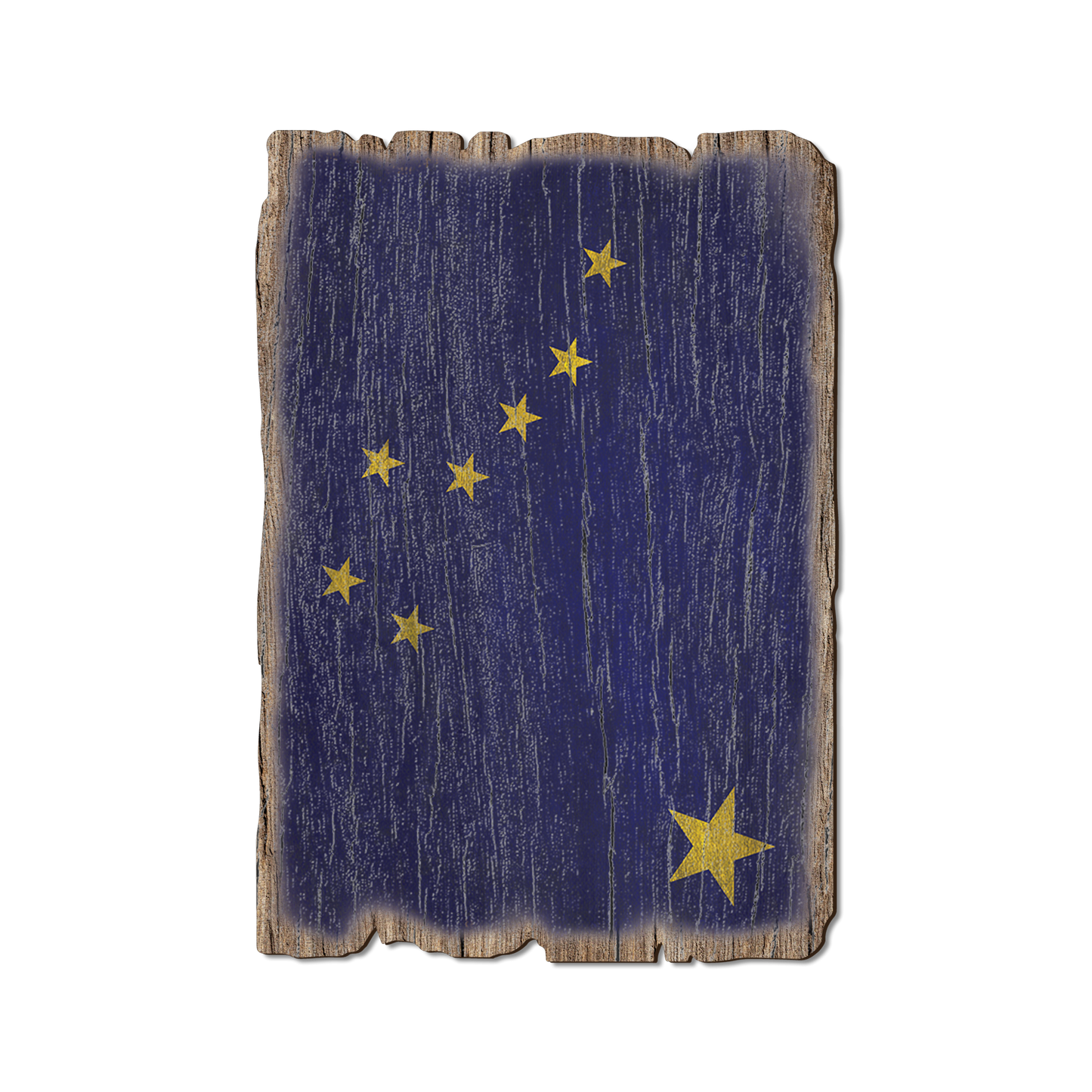 Greeting Card: Weathered Edge - Alaska State Flag (Pack of 5)