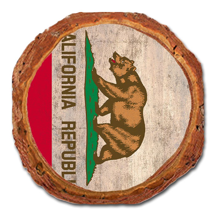Coaster: Live Edge - California State Flag (Pack of 5)