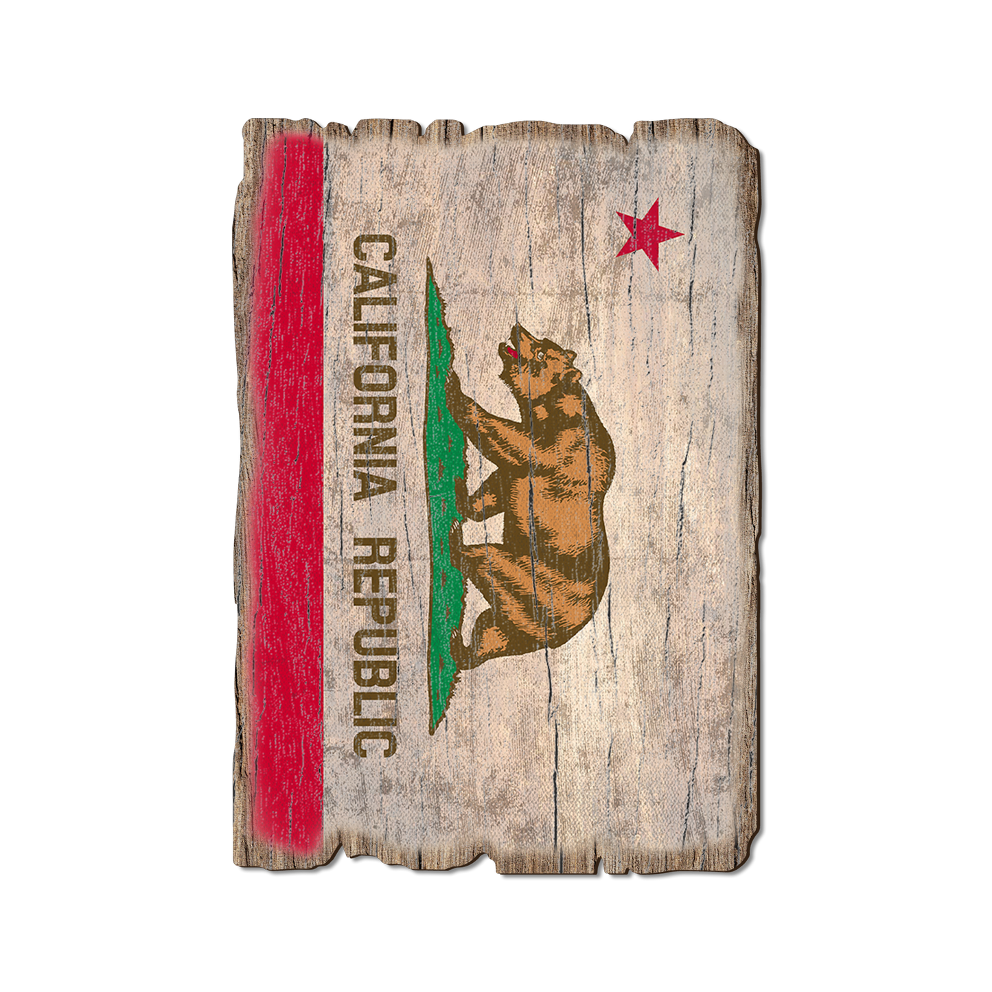 Postcard: Weathered Edge - California State Flag