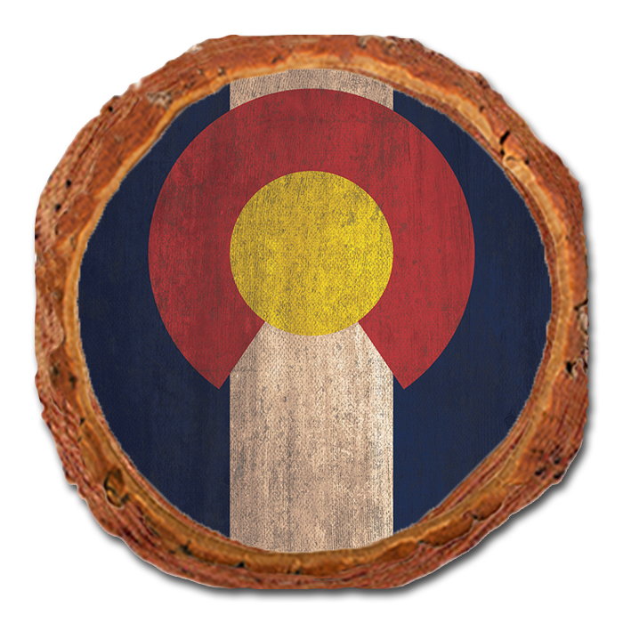 Coaster: Live Edge - Colorado State Flag