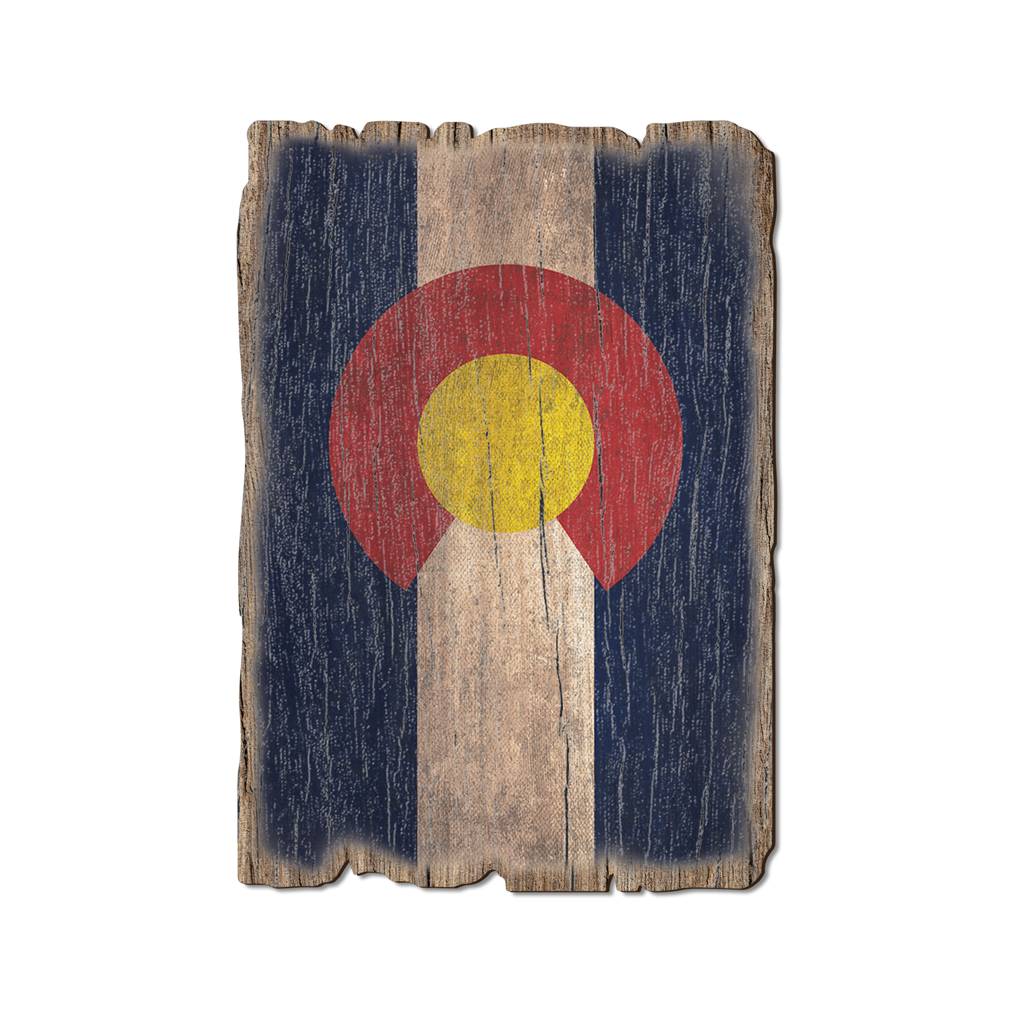 Postcard: Weathered Edge - Colorado State Flag