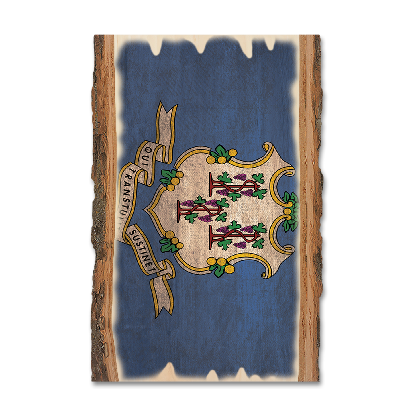 Ornament: Live Edge - Connecticut State Flag