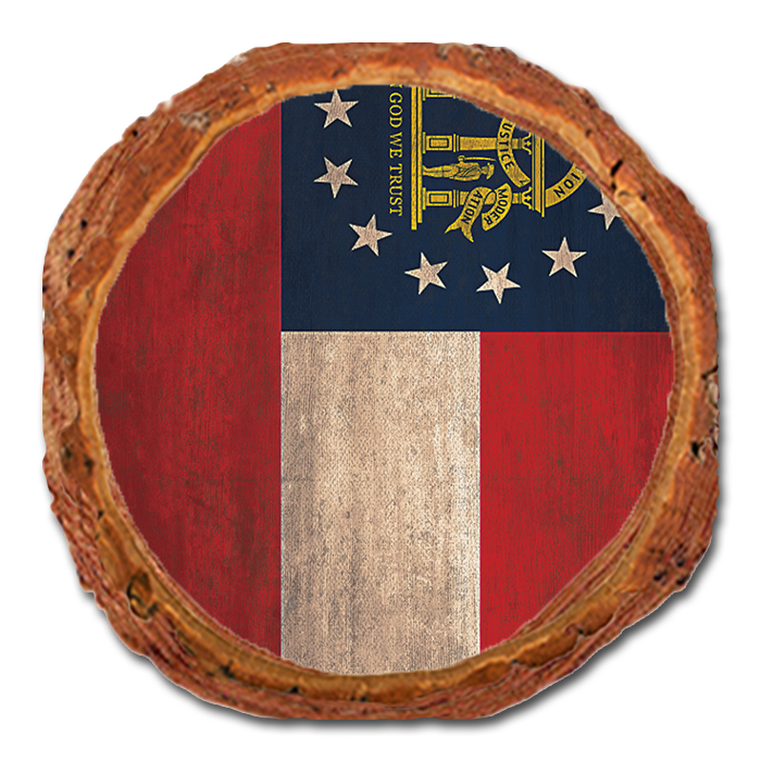 Coaster: Live Edge - Georgia State Flag