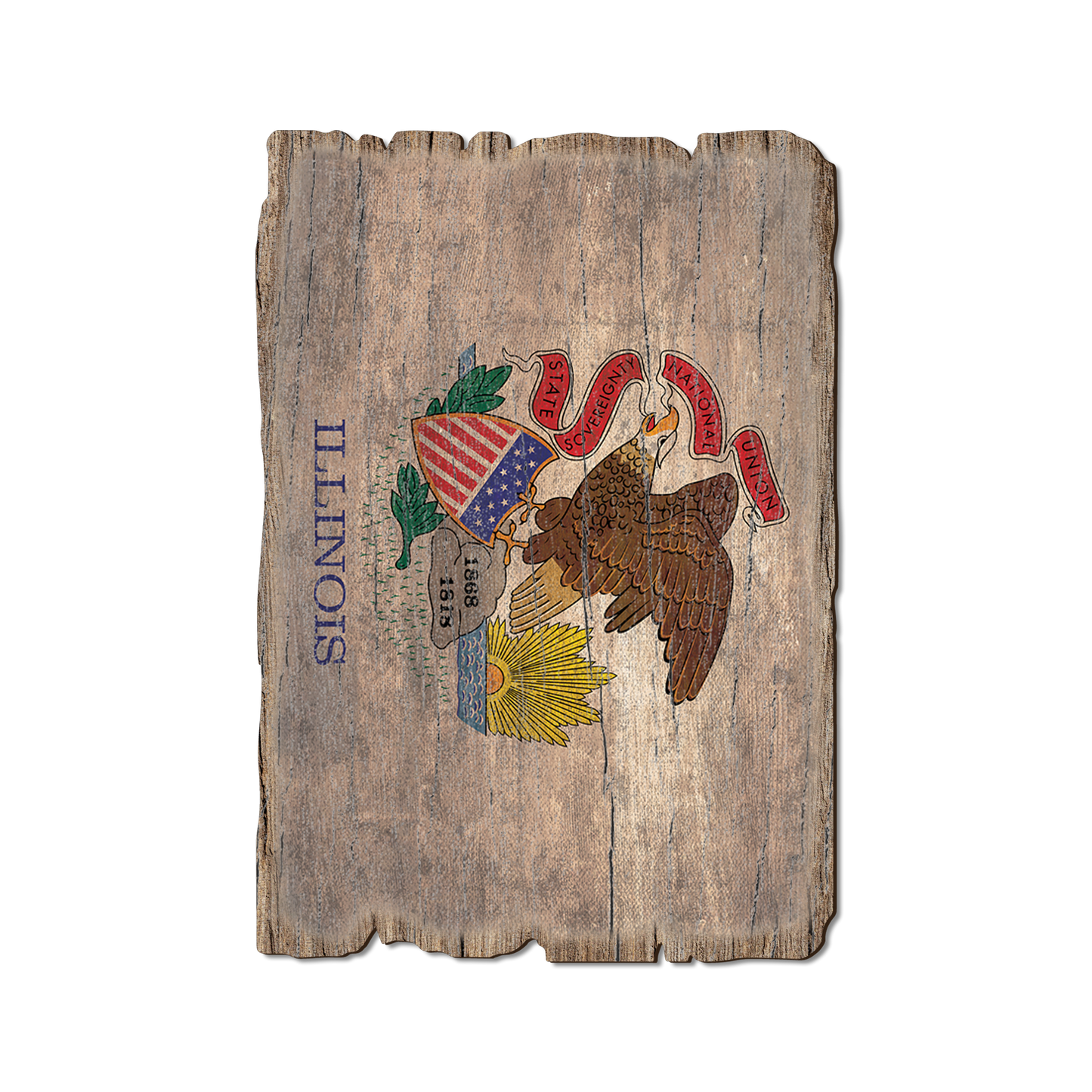 Ornament: Weathered Edge - Illinois State Flag