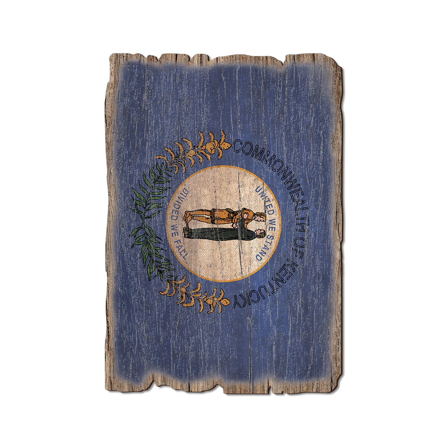 Postcard: Weathered Edge - Kentucky State Flag