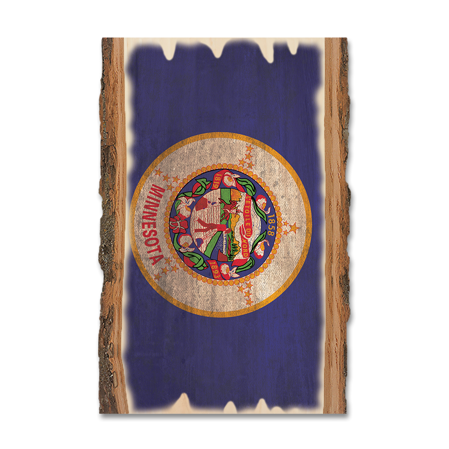 Postcard: Live Edge - Minnesota State Flag