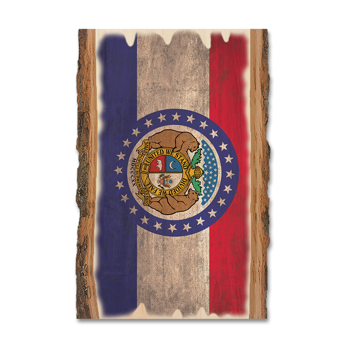 Ornament: Live Edge - Missouri State Flag
