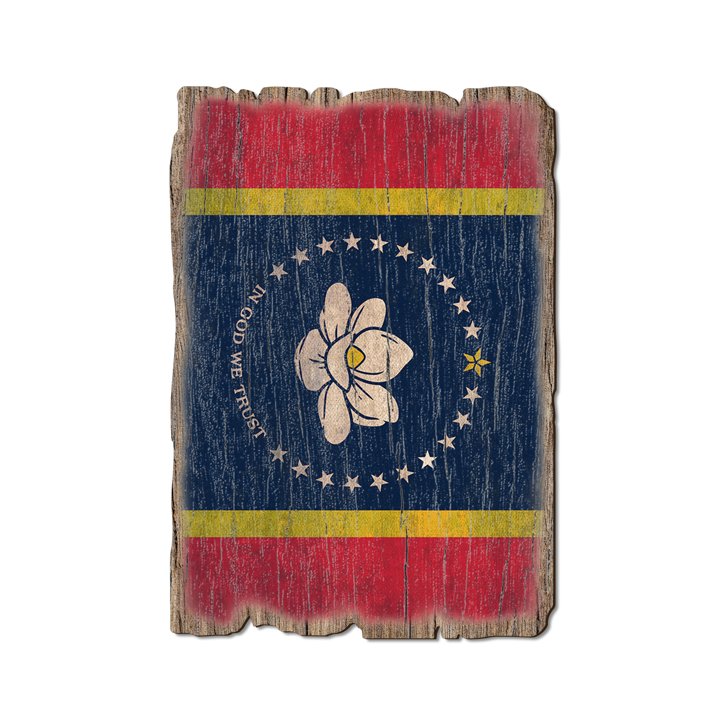 Greeting Card: Weathered Edge - Mississippi State Flag