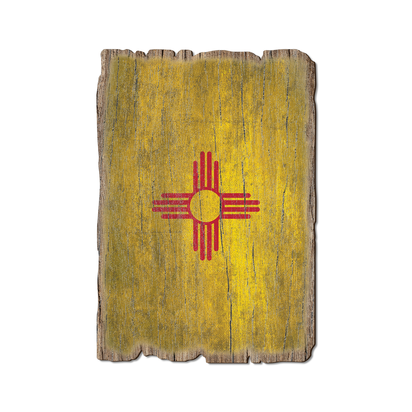 Greeting Card: Weathered Edge - New Mexico State Flag