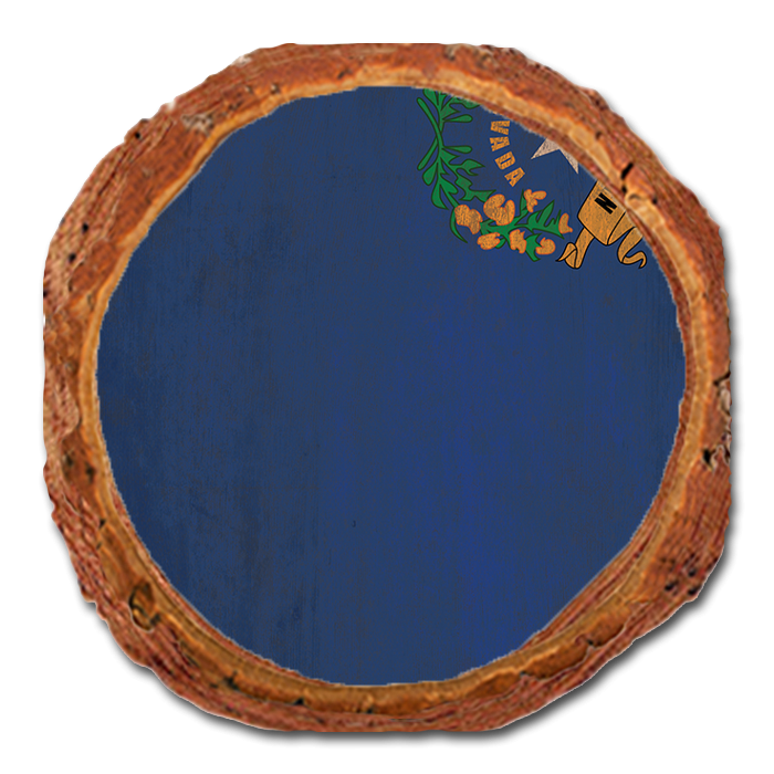Coaster: Live Edge - Nevada State Flag (Pack of 5)