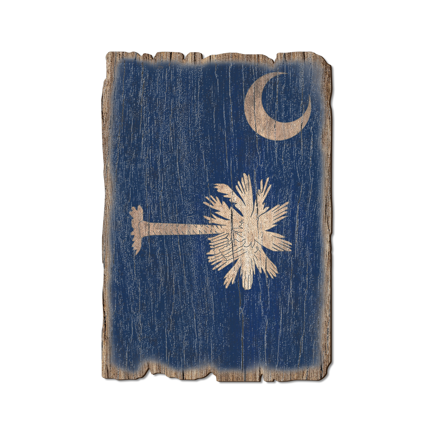 Greeting Card: Weathered Edge - South Carolina State Flag